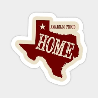 My Home is Amarillo (Red Ink) Sticker
